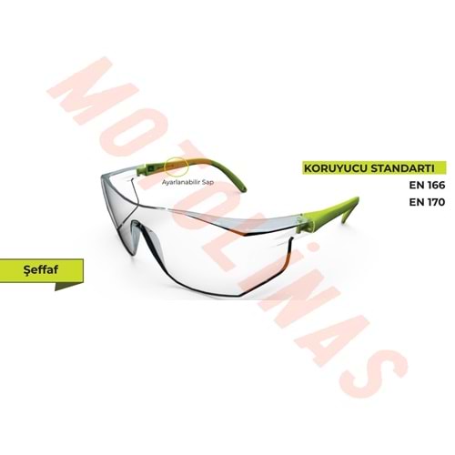 GÖZLÜK KLASİK ŞEFFAF AYARLANABİLİR TAM KORUMA - BİSİKLET,MOTOSİKLET
