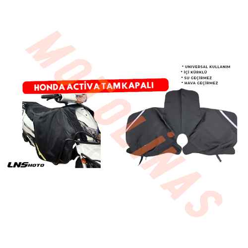 LNSMOTO PRİME DİZ ÖRTÜSÜ [YENİ ACTİVA125 - ÖNDEN BAĞLAMA] - DERİ/TERMAL