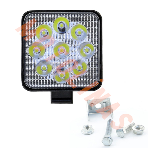 SİS FARI KARE BEYAZ 9 LEDLİ 12/80V - 27W ADET - UNİVERSAL