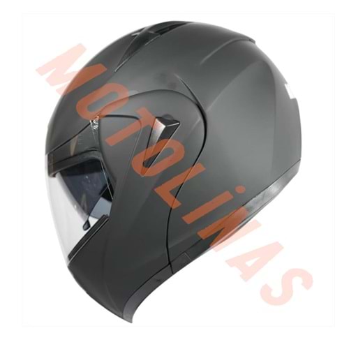 ÇENE AÇILIR VİZÖRLÜ KASK [VRT]] [MAT SİYAH] [XL] CE BELGELİ- OEM