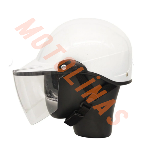 KASK JOKEY BEYAZ FİTİLLİ CAMLI - UNİVERSAL
