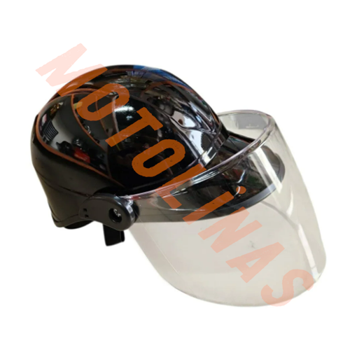 KASK JOKEY SİYAH FİTİLLİ CAMLI - UNİVERSAL