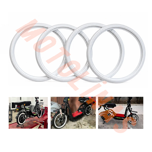 VOLTA VSM LASTİK BEYAZ YANAK 4 ADET 16x250 VE 14x250 SET - ELEKTRİKLİ BİSİKLET
