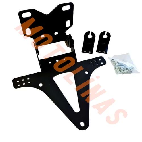 KATLANABİLİR PLAKALIK DEMİR SİYAH AYARLI - MOTOSİKLET