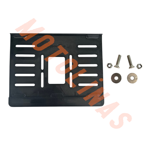 MOTOSİKLET PLAKALIK [ KIRILMAZ PLASTİK ] 15x25cm + CİVATA SETİ