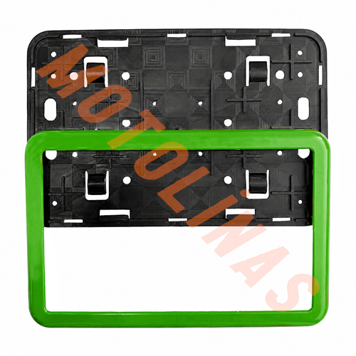 PLAKALIK PLASTİK 26cmX17cm İTHAL MODİFİYE [YEŞİL ÇERÇEVE] - MOTOSİKLET,ATV,UNİVERSAL