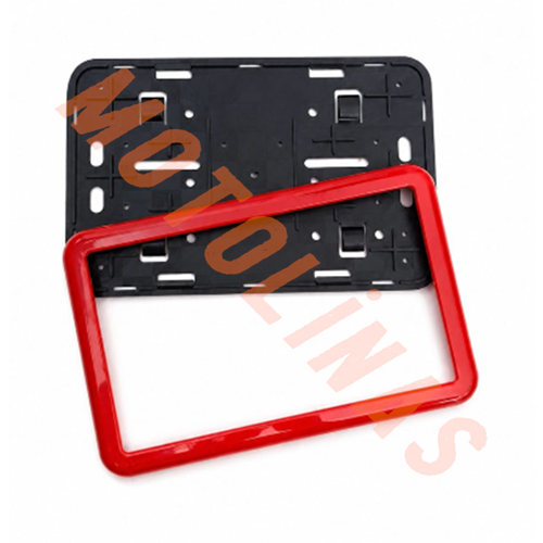 PLAKALIK PLASTİK 26cmX17cm İTHAL MODİFİYE [KIRMIZI ÇERÇEVE] - MOTOSİKLET,ATV,UNİVERSAL