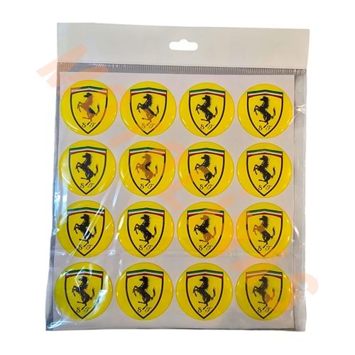 DAMLA ETİKET 5x5cm [16 ADET FİYATI] SARI/SARI FERRARİ