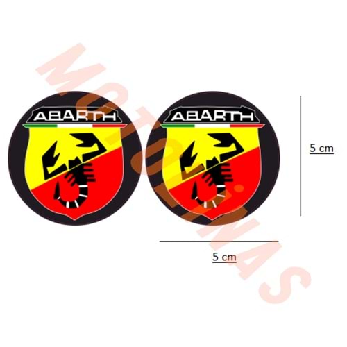 DAMLA ETİKET 5x5cm [2 ADET FİYATI] ABARTH