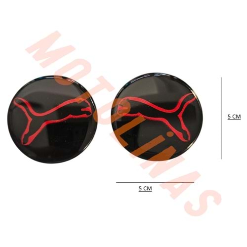 DAMLA STİCKER 2 li [5X5cm] PUMA/SİYAH DAMLA SİLİKON ETİKET