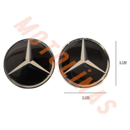 DAMLA STİCKER 2 li [5X5cm] MERCEDES DAMLA SİLİKON ETİKET