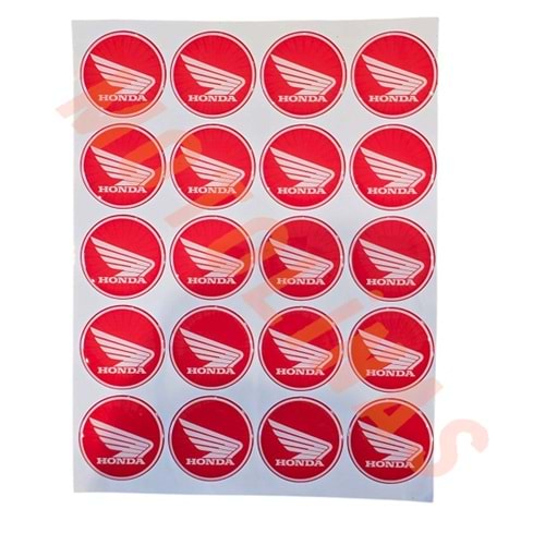 DAMLA ETİKET 5x5cm [ 20 ADET FİYATI] HONDA