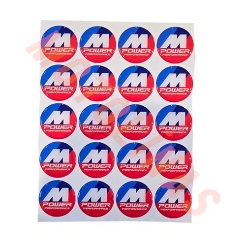 DAMLA ETİKET 5x5cm [ 20 ADET FİYATI] BMW RENKLİ