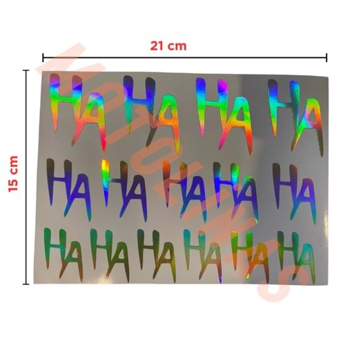STİCKER SETİ [A5] HOLOGRAM HAHAHA 15x21cm - UNİVERSAL