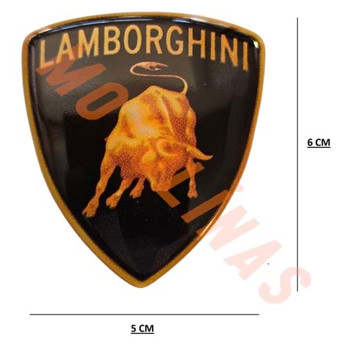 LAMBORGHİNİ LOGO STİCKER DAMLA ETİKET 5x6cm