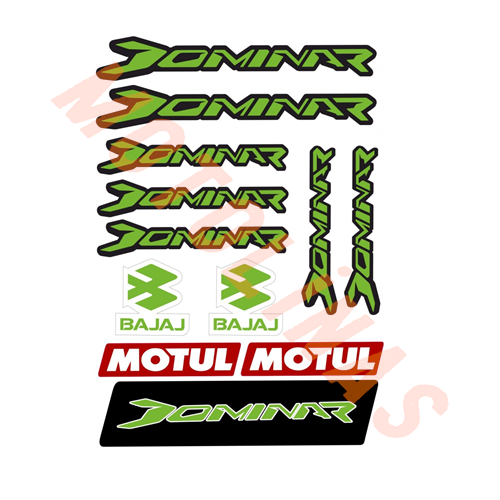 A4 STİCKER [DOMİNAR] YEŞİL - BAJAJ