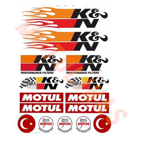 A4 STİCKER [K&N MOTUL] - UNİVERSAL