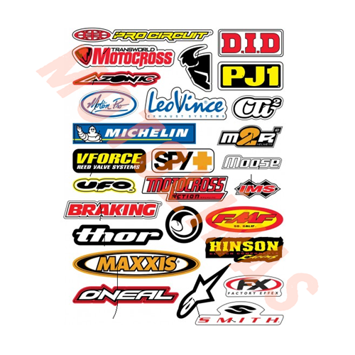 STİCKER SETİ [A4] [MARKA KARMA 27 PAÇA] LNS004 - UNİVERSAL