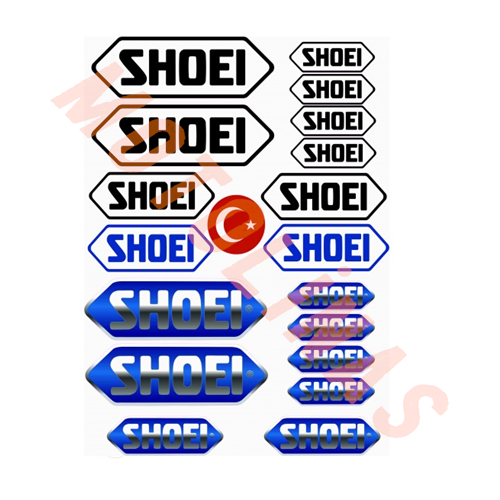 STİCKER SETİ [A4] [SHOEI KASK ETİKETİ] - UNİVERSAL