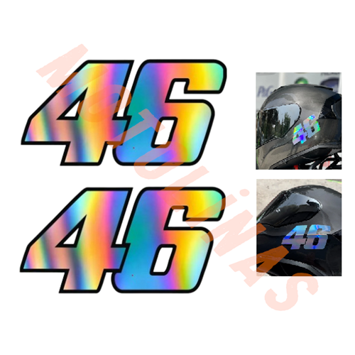 46 STİCKER 9.5x3.5cm HOLOGRAM - 2 ADET - UNİVERSAL