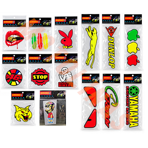 MİX 3D ETİKETLERİ [FOSFORLU - FOLYO] İTHAL STİCKER [KARŞIK 14 MODEL]