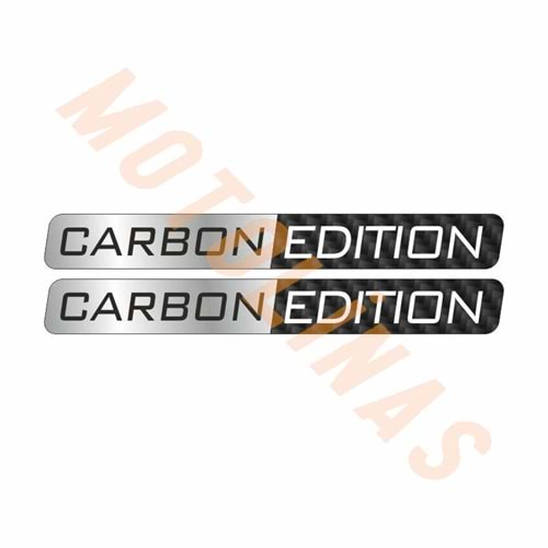 MOTOSİKLET CARBON EDITION LOGO DAMLA STICKER 2 Lİ 15cm X 1cm