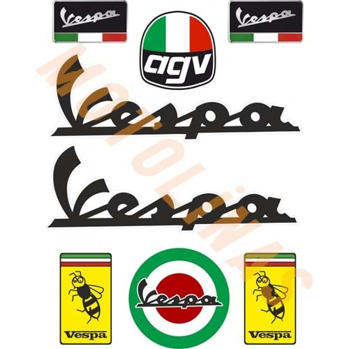 STİCKER SETİ [A4] [VESPA LOGO] - UNİVERSAL