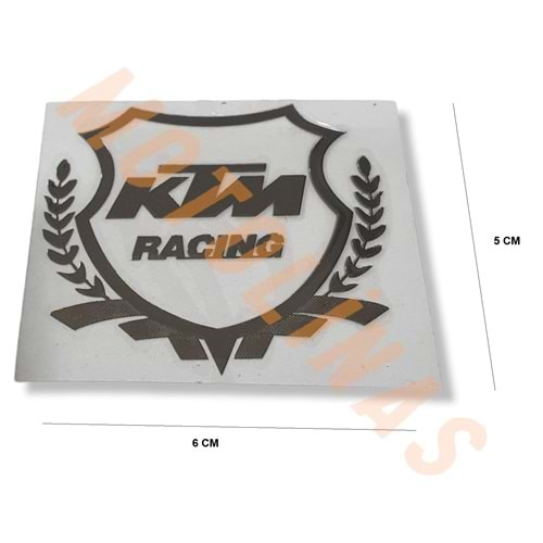 STİCKER ALÜMİNYUM [KTM RACİNG] 6x5cm İTHAL ÜRÜNDÜR - MUHTELİF