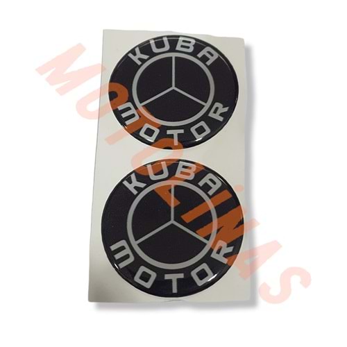 DAMLA STİCKER 2 li [5X5 cm] KUBA SİYAH DAMLA SİLİKON ETİKET