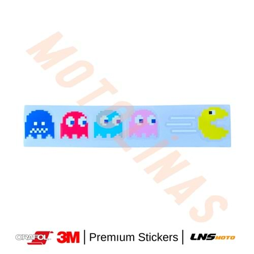 PACMAN KAÇIYOR ETİKETİ 3M STİCKER- UNİVERSAL