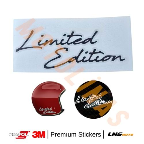 LİMİTED EDİTİON REKLEFTİF YAZILI ETİKET 3M STİCKER- UNİVERSAL