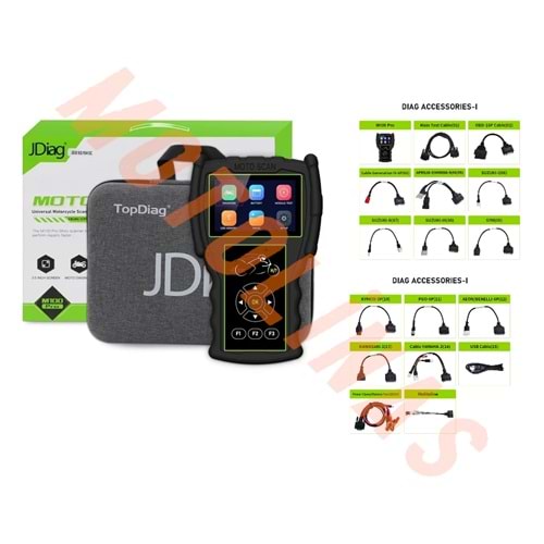 JDİAG M100 PRO MOTOSİKLET ARIZA TESPİT CİHAZI (Kablo Setli) 1 YIL GARANTİ