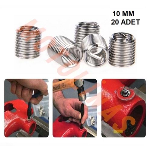 ONARIM METRİK DİŞLİ HELİCOİL SETİ [10 MM] [20 ADET] - UNİVERSAL