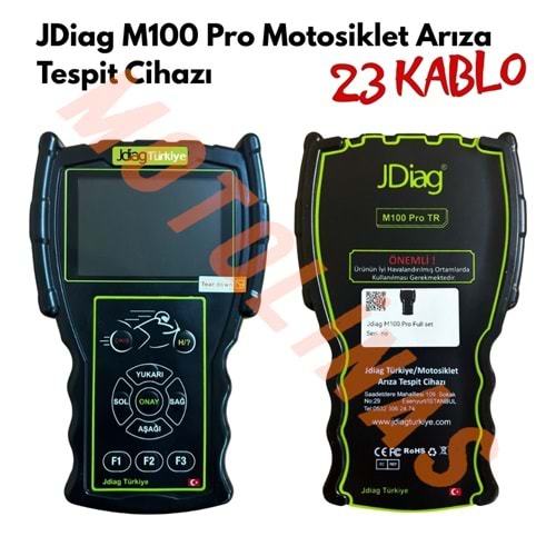 JDİAG M100 PRO MOTOSİKLET ARIZA TESPİT CİHAZI FULL SET 23 KABLO