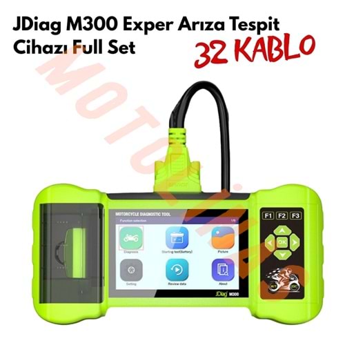 JDİAG M300 EXPER MOTOSİKLET ARIZA TESPİT CİHAZI FULL SET 32 KABLO