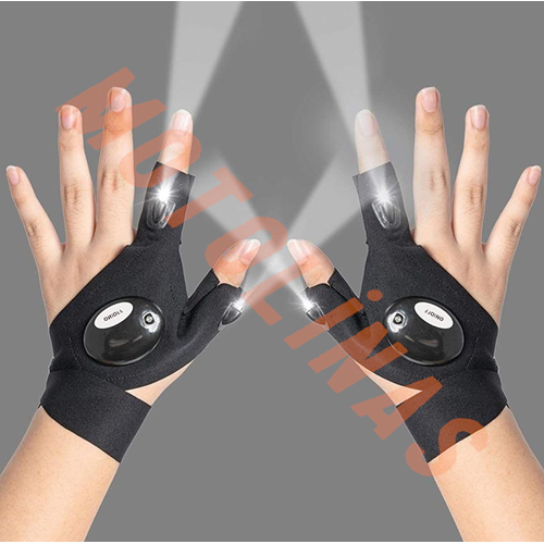 LED IŞIKLI ÇALIŞMA ELDİVENİ SAĞ VE SOL ÇİFT - HER EL YAPISI İLE UYUMLU