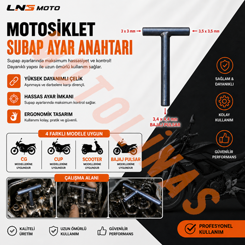 SUBAP AYAR ANAHTARI T MODEL LNSMOTO - PULSAR CUB CG SCOOTER