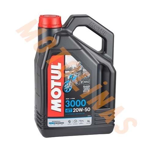 MOTUL YAĞ - 3000 [20W50] [MİNERAL] 4T - 4 LİTRE