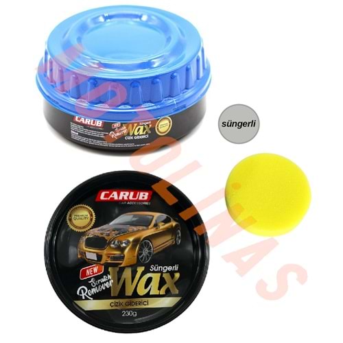 MOTOSİKLET PASTA CİLA VE CİZİK GİDERİCİ WAX [SÜNGERLİ] 230ml - CARUP