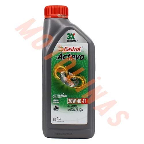CASTROL ACTEVO 20W40 4T 1 Lt 4 ZAMANLI MOTOSİKLET YAĞI