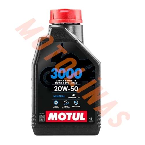MOTUL YAĞ - 3000 [20W50] [MİNAREL] 4T - 1 LİTRE
