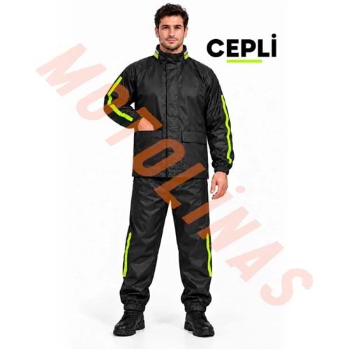 YAĞMURLUK TAKIM [CEPLİ-PAÇA FERMUARLI] [45 MICRON] - L