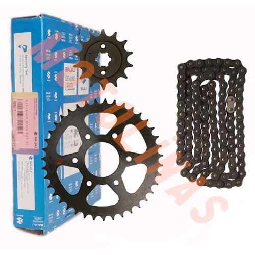 ZİNCİR-DİŞLİ SETİ ORİNGLİ 110 BAKLA 41T 14T [36DT0007] - BAJAJ PULSAR NS200