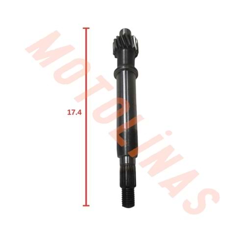 ARKA ŞANZIMAN DEBRİYAJ MİLİ 15 DİŞ - SCOOTER 50cc