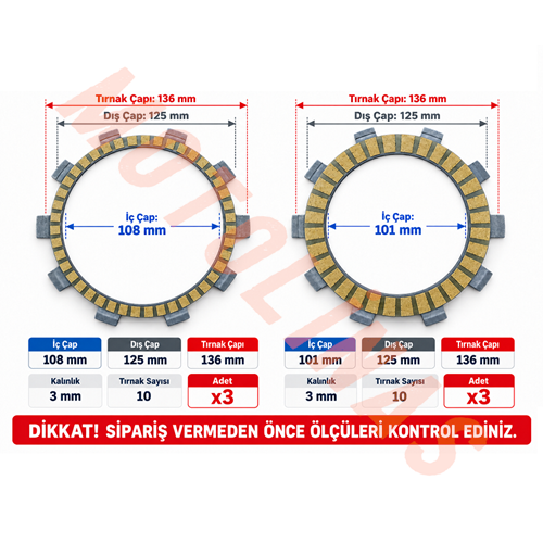 DEBRYAJ BALATASI [ORJİNAL] [3+3 E5 2022 ve sonrası] - CF NK250 SR250 SR450