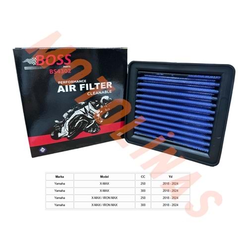 HAVA FİLTRESİ [BS4302] PERFORMANS- XMAX 250 2018/24, XMAX 300 2018/24